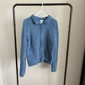Blue Zipper Sweater